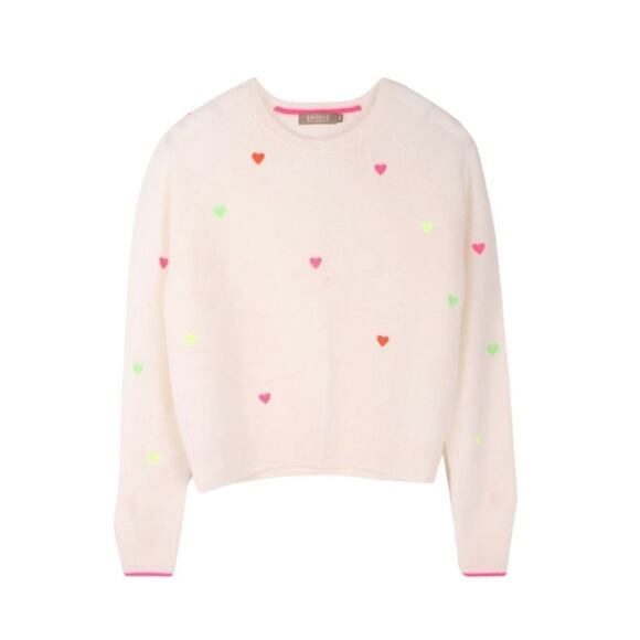 NWT Scott & Scott London Mini Multi-Colored Hearts Sweater M - Picture 3 of 11